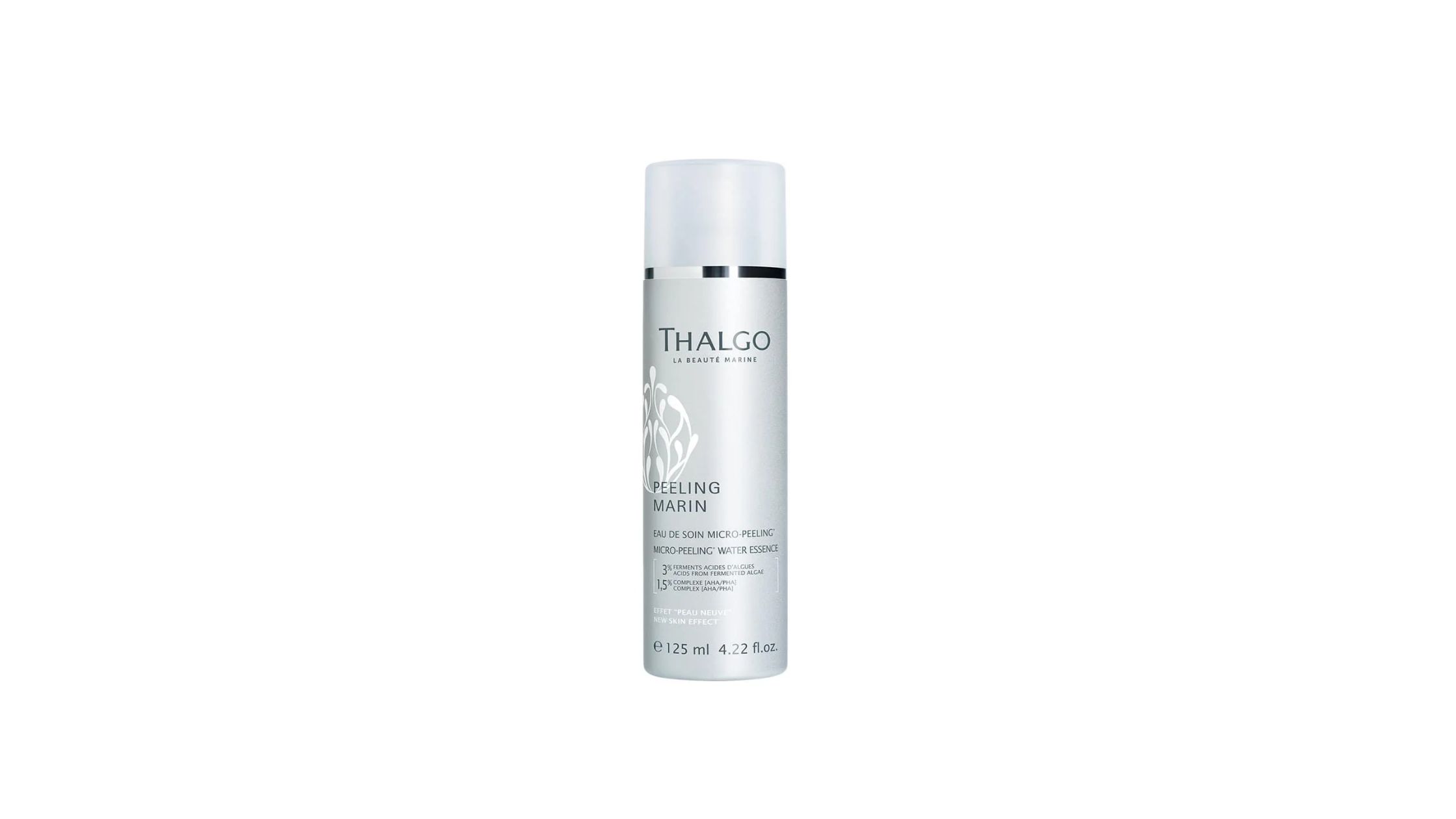 Botol Thalgo Micro Peeling Water Essence 125ml untuk menghaluskan tekstur kulit wajah dan mengangkat sel kulit mati