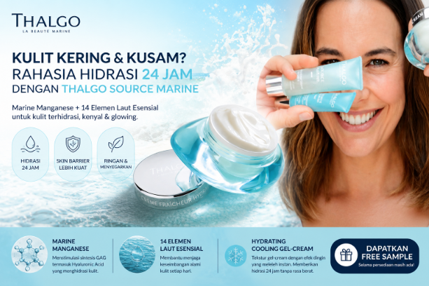 THALGO - Kulit keering kusam Rahasia hidrasi 24 jam dengan thalgo source marine
